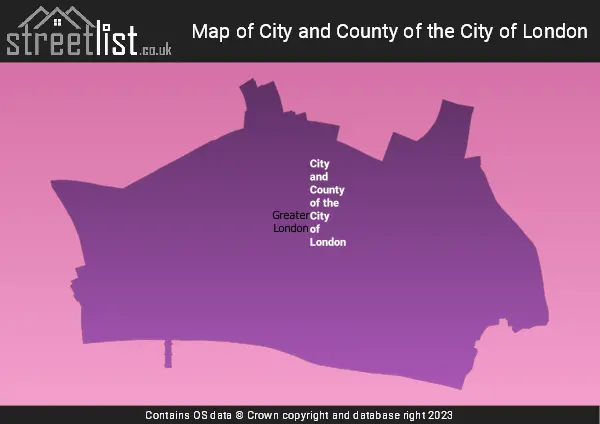 Map of the City and County of the City of London